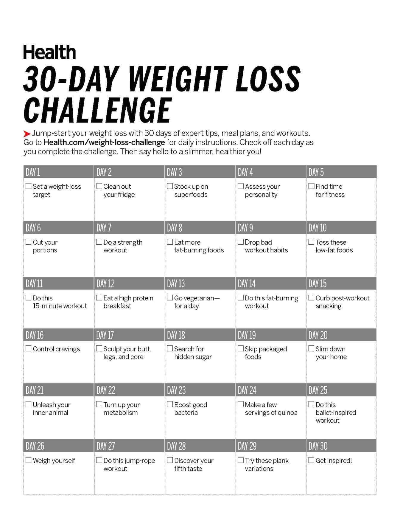 exercise plan to lose weight in 30 days