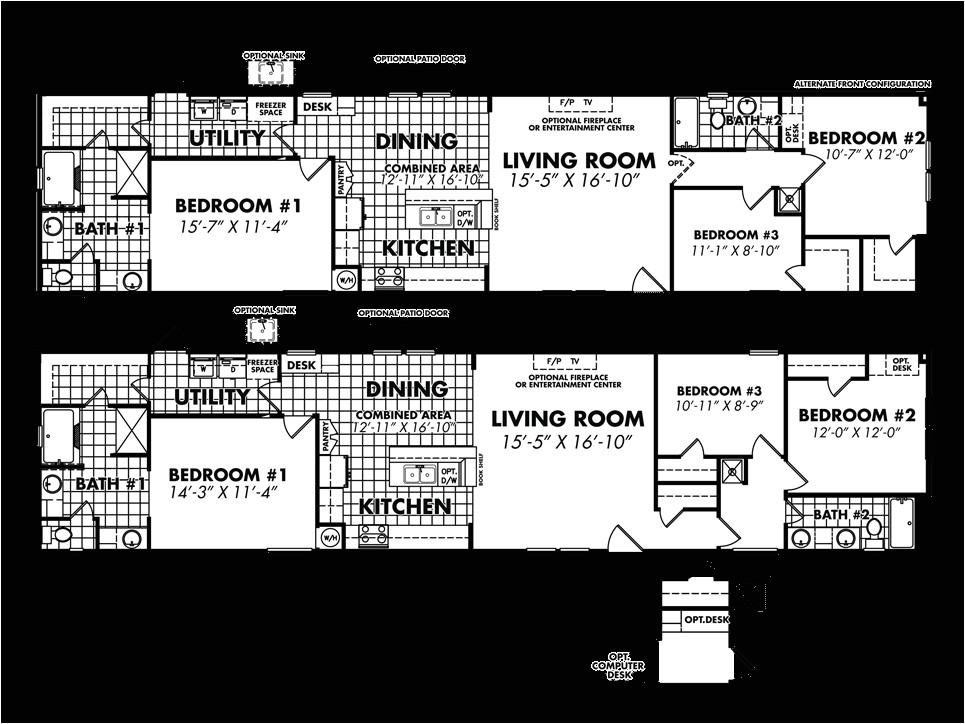 18 wide mobile home floor plans