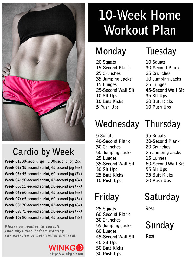 10 week at home workout plan