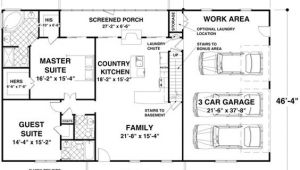 1500 Sq Ft Ranch House Plans with Basement House Plan 93480 House Plans Garage Ideas and House