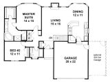 2 Bedroom House Plans with Garage and Basement Traditional House Plan 62610 Pinterest Car Garage