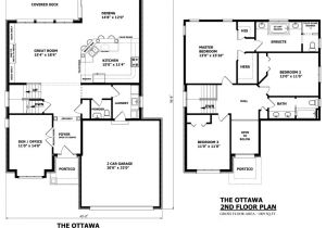 2 Story House Floor Plans with Measurements Canadian Home Designs Custom House Plans Stock House