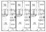 2 Unit Home Plans Triplex House Plans 1 387 S F Ea Unit 3 Beds 2 Ba