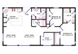 28×40 Two Bedroom House Plans 1 Bedroom Cabin Floor Plan Joy Studio Design Gallery