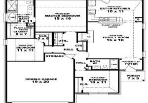 3 Bedroom Homes Floor Plans with Garage 3 Bedroom Double Garage House Plans