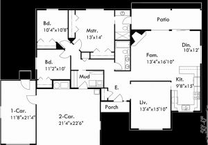 3 Bedroom Homes Floor Plans with Garage One Story House Plans 3 Car Garage House Plans 3 Bedroom