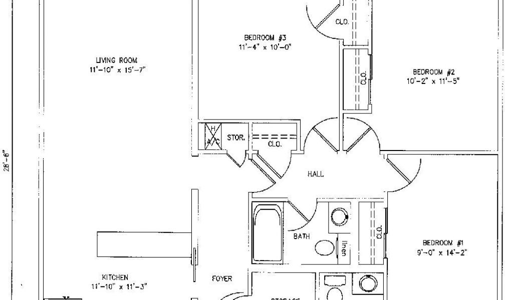 3 Bedroom House Plans In 1000 Sq Ft