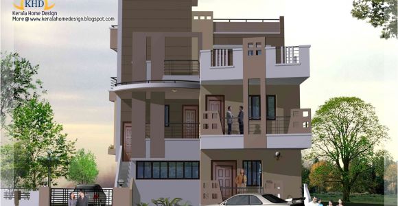 3 Story Home Plans 3 Story House Plan and Elevation 2670 Sq Ft Kerala