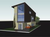 3 Story House Plans Small Lot Narrow Lot Very Modern Box Off Street Parking No