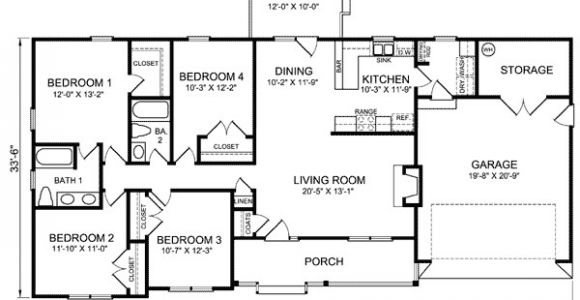 4 Bedroom Ranch Home Plans 4 Bedroom Ranch House Plans Plan W26331sd Ranch