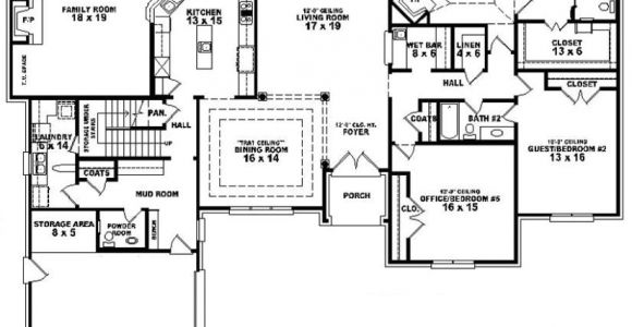 5 Bed 3 Bath House Plans 654275 3 Bedroom 3 5 Bath House Plan House Plans