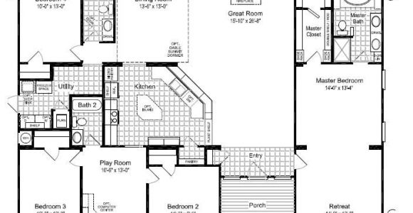 5 Bedroom Mobile Home Plans Triple Wide Mobile Home Floor Plans Las Brisas Floorplan