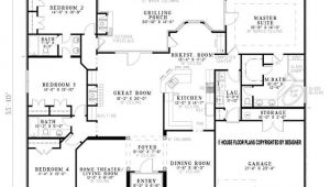 55 Wide House Plans House Plan 026852 Bedrooms 4 Bathrooms 3 Garage 2