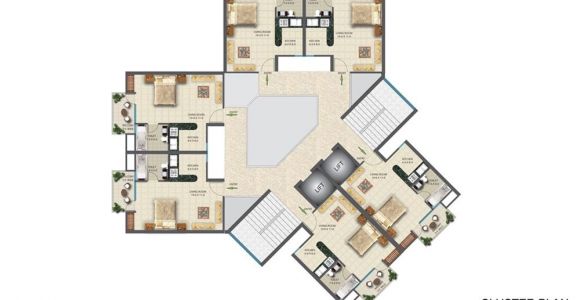 Cluster Home Plans Iitl Nimbus Palm Village Sector 22d Greater Noida