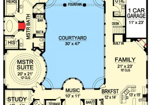Courtyard Homes Plans Luxury with Central Courtyard 36186tx Architectural