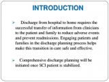 Discharge Planning From Hospital to Home Hospital Discharge Planning for Spinal Cord Injured Patients
