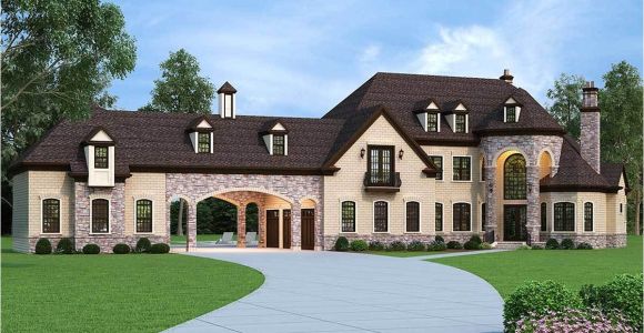 European Estate House Plans European Estate Home with Porte Cochere 12307jl