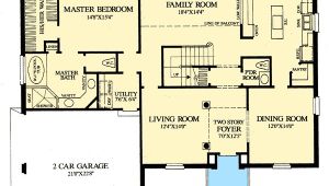 First Floor Master Home Plan Colonial Home with First Floor Master 32547wp