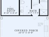 Floor Plans for Homes with Pools Poolhouse Plans 1495 Poolhouse Plan with Bathroom