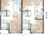 Floor Plans for Semi Detached Houses Contemporary Semi Detached Multi Family House Plan