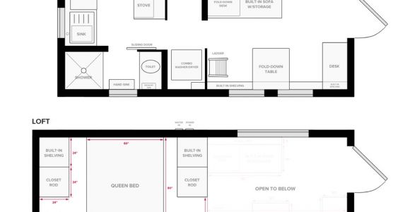 Floor Plans for Tiny Homes Tiny House On Wheels Floor Plans Blueprint for Construction