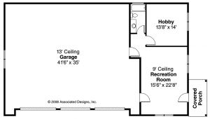 Garage Home Floor Plans Craftsman House Plans Rv Garage W Living 20 042