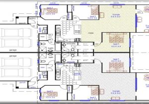 Garage Home Floor Plans Duplex House Plans with Garage Duplex House Plans Designs