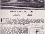 Harris Home Plans Website 1918 Harris Bros Co Kit Home Catalog Plan L 1503 One