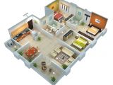 Home 3d Plan 25 More 3 Bedroom 3d Floor Plans