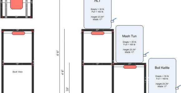 Home Brewery Plans Stars Bars Brewing Co Sbbc 39 S Own 3 Tier Brew Stand Build