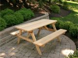 Home Depot Picnic Table Plan Red Cedar Picnic Table W attached Benches