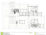 Home Drawings Plans House Architectural Drawing Royalty Free Stock Photography