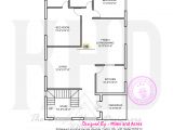 Home Drawings Plans Wide Flat Roof House with Floor Plan Kerala Home Design
