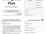 Home Emergency Preparedness Plan Family Emergency Plan Printable Documents for Your