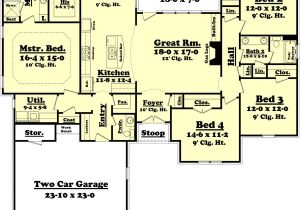 House Plans 3 Bedroom 2.5 Bath Ranch Traditional Style House Plan 4 Beds 2 5 Baths 2175 Sq Ft