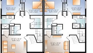 House Plans for Two Family Home Sleek Modern Multi Family House Plan 22330dr