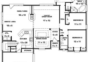 House Plans with 3 Bedrooms 2 Baths 3 Bedroom 2 Bathroom House Design House Design and Plans