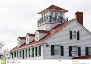 House Plans with Cupola Coastal House with Dormers and Widows Walk Stock Photo