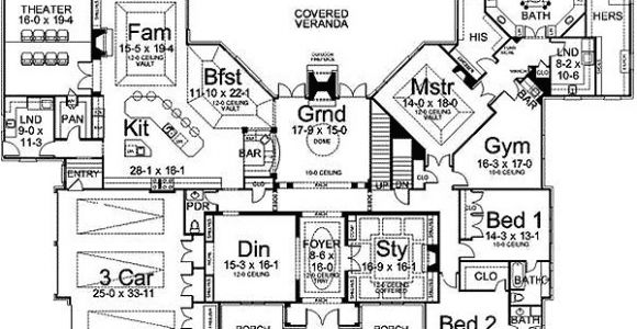 House Plans with Gymnasium Master Suite with Private Gym 12247jl 1st Floor Master