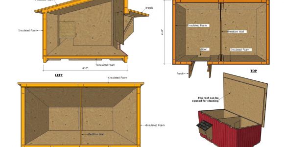 Insulated Dog House Building Plans Home Garden Plans Dh100 Insulated Dog House Plans Dog