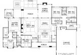 Large 1 Story House Plans Large One Story House Plan Big Kitchen with Walk In