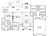Large One Story Home Plan Large One Story House Plan Big Kitchen with Walk In