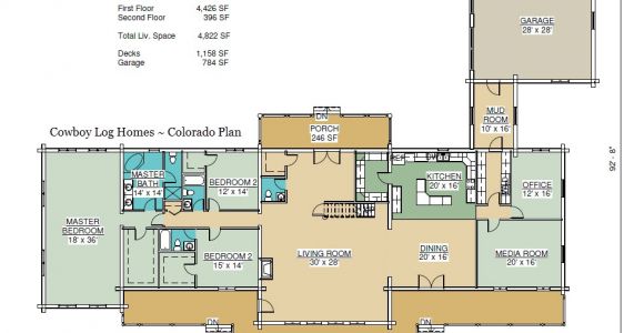 Log Homes Floor Plans Colorado Colorado Plan 4 822 Sq Ft Cowboy Log Homes