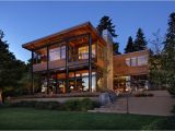 Modern Lakefront Home Plans Grand Glass Lake House with Bold Steel Frame Modern