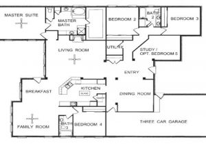 One Floor Home Plans One Story Floor Plans One Story Open Floor House Plans