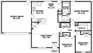 One Floor House Plans 3 Bedrooms One Story Ranch Style House Plans One Story 3 Bedroom 2