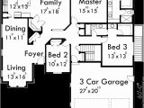 One Level House Plans with 3 Car Garage 3 Car Garage Single Level House Plans One Story House