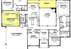 One Level House Plans with 3 Car Garage 655799 1 Story Traditional 4 Bedroom 3 Bath Plan with 3