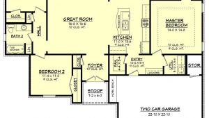 One Story House Plans Under 1600 Sq Ft European Style House Plan 3 Beds 2 00 Baths 1600 Sq Ft