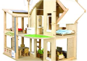 Plan toys Eco House Wooden Dollhouse Eco Friendly Doll House by Plan toys